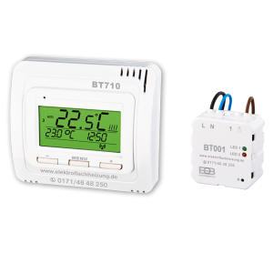 T9F Digitales Funkthermostat mit Programmiermöglichkeit für Festanschluss
